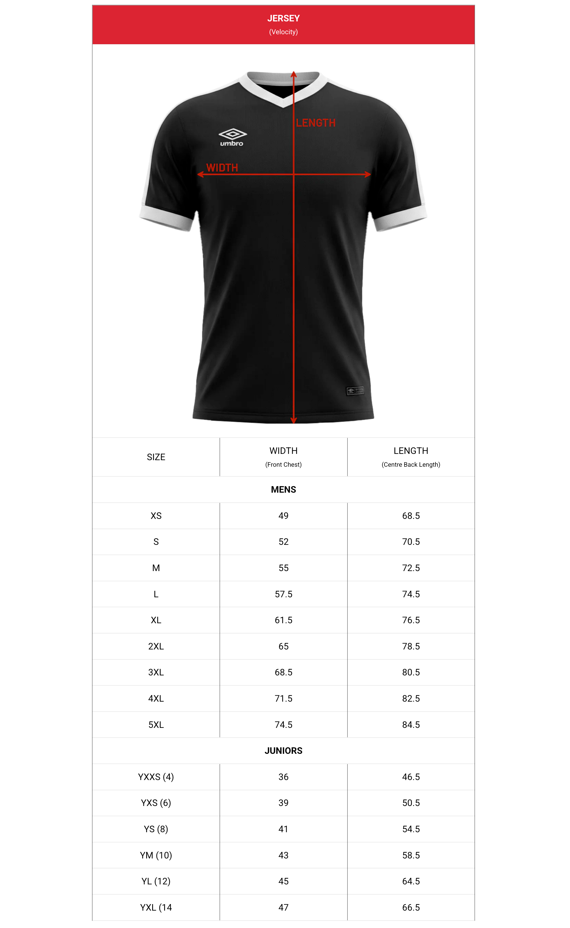 Elwood Velocity Jersey Velocity Red