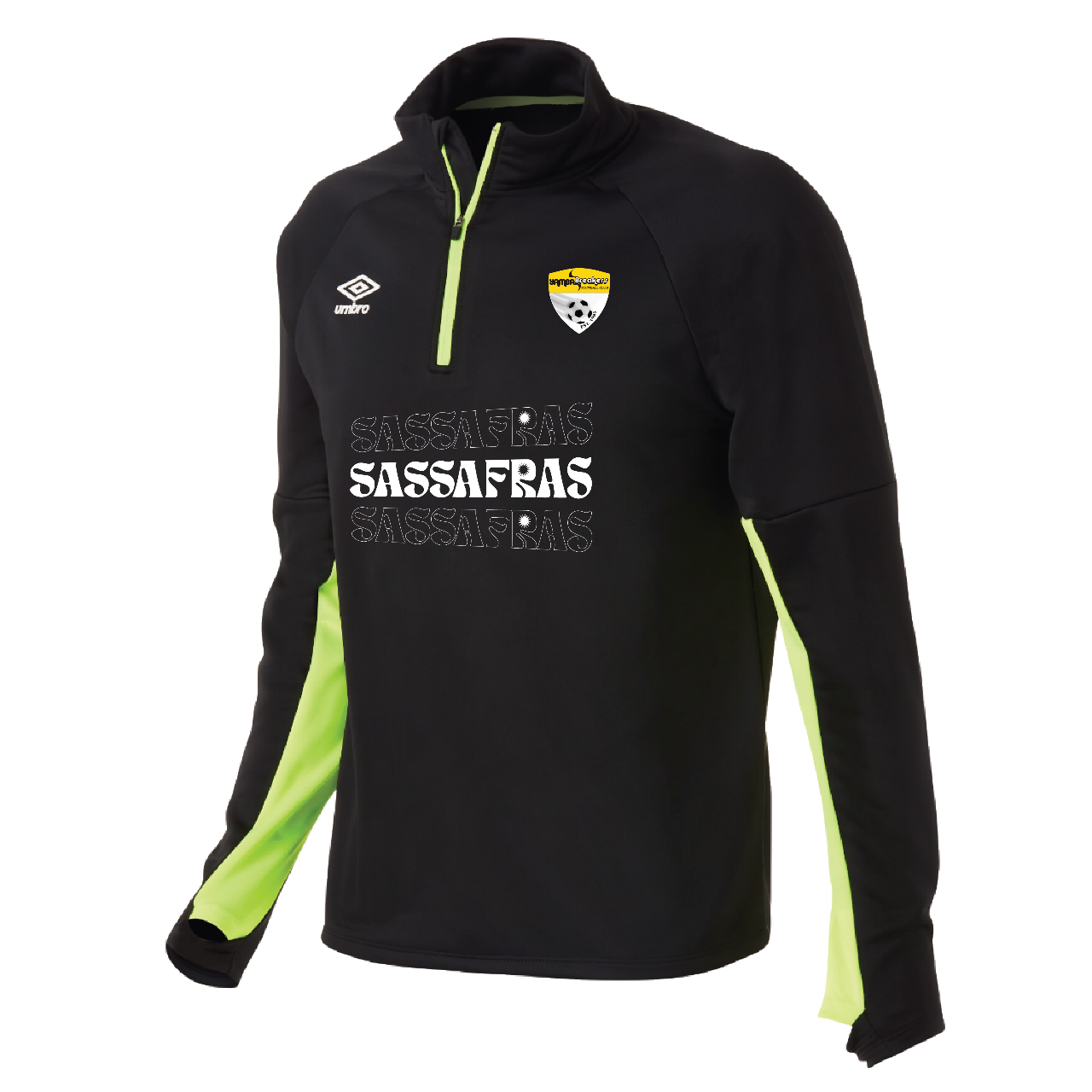 Yamba Breakers Stadium QTR Zip Black