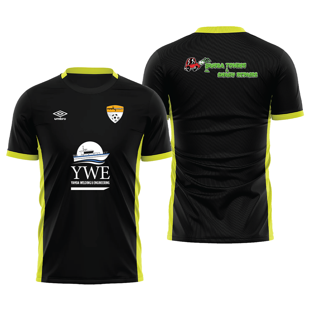 Yamba Breakers Stadium Jersey Black/Fluro Yellow