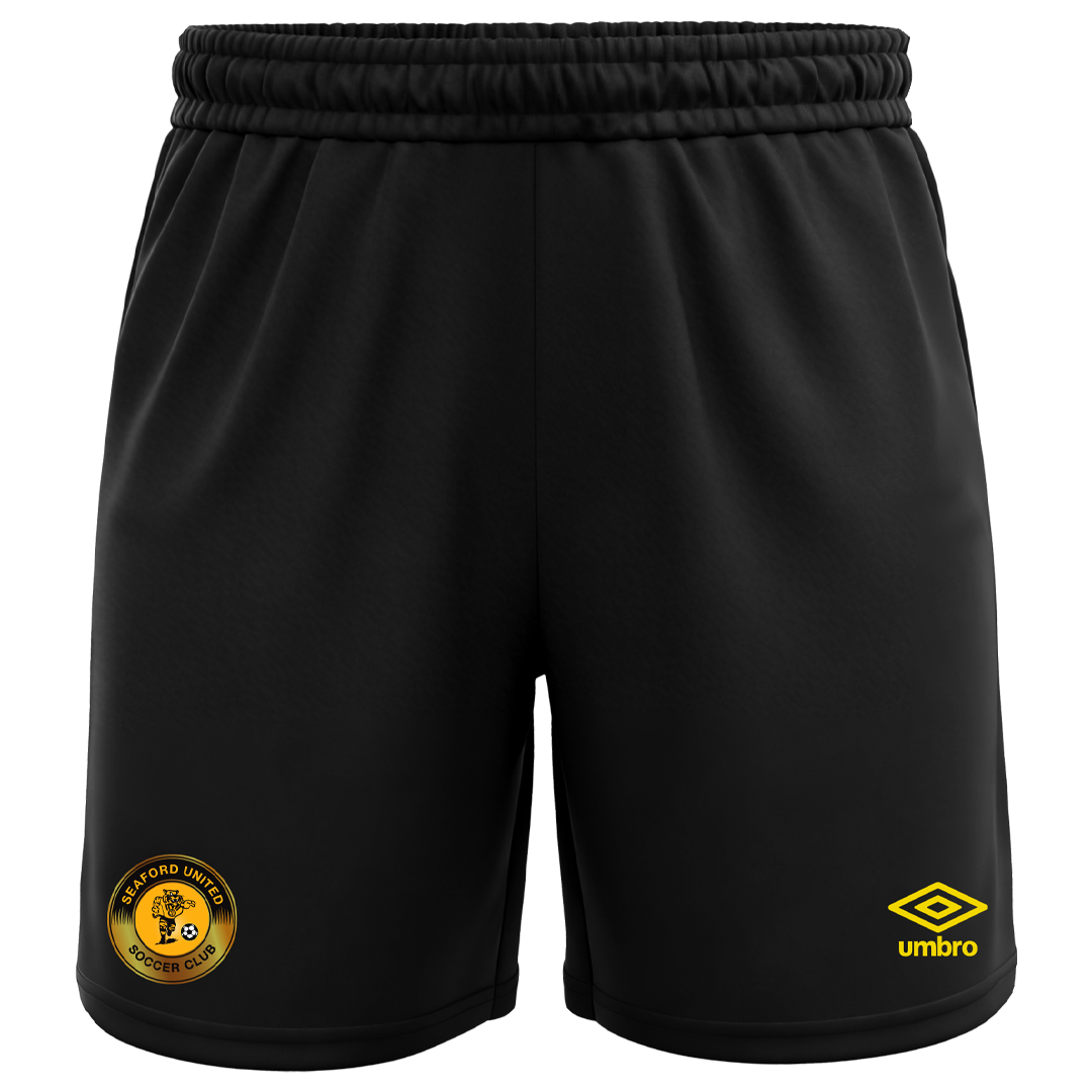 Seaford United Custom Shorts Black/Yellow